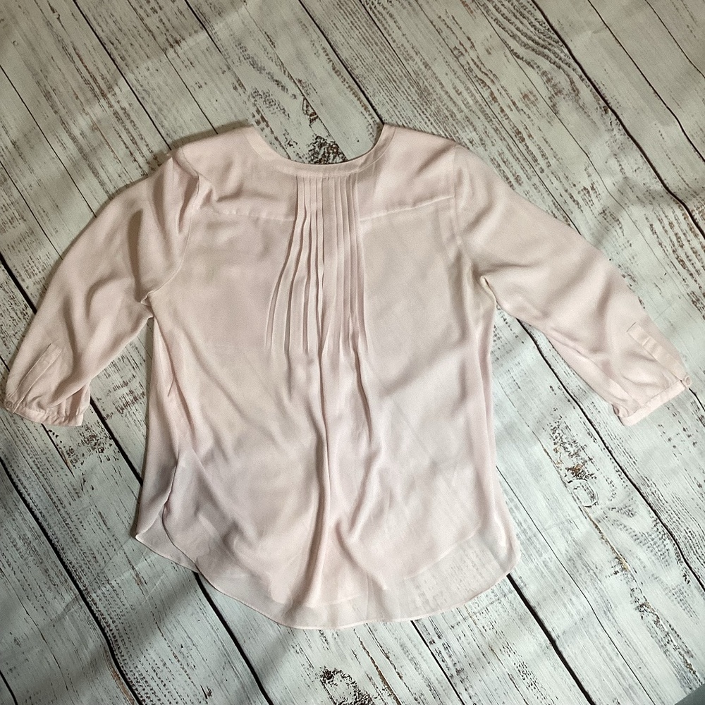1550. NYJD Peony Pink 3/4 Sleeve Blouse EUC Size XL - Picture 5 of 5